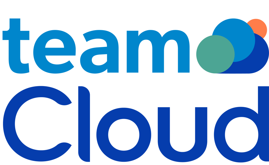 Official TEAM Cloud logo in blue, teal and orange